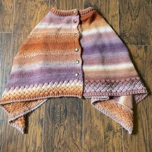 Simply Noelle one size button sweater poncho